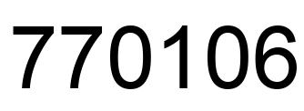 Número 770106 imagen negro