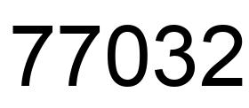 Número 77032 imagen negro