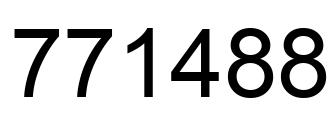 Number 771488 black image