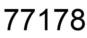 Number 77178 black image