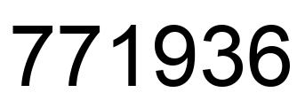 Number 771936 black image