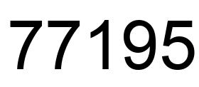 Number 77195 black image