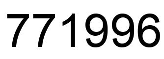 Number 771996 black image
