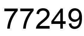 Número 77249 imagen negro