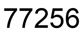 Número 77256 imagen negro