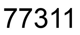 Number 77311 black image
