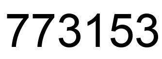 Number 773153 black image