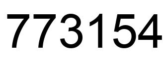 Number 773154 black image