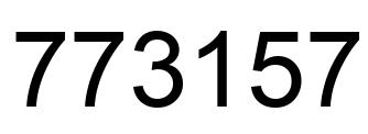 Number 773157 black image