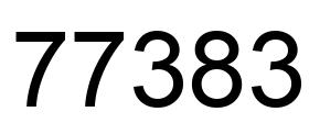 Number 77383 black image