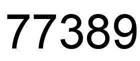 Number 77389 black image
