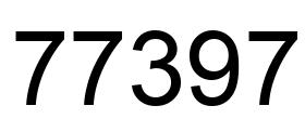 Number 77397 black image