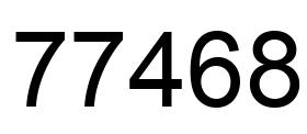 Number 77468 black image