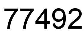 Número 77492 imagen negro