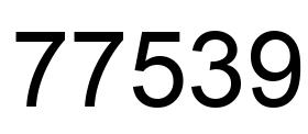 Número 77539 imagen negro