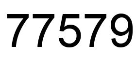Number 77579 black image
