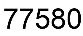 Number 77580 black image
