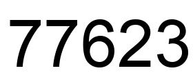 Número 77623 imagen negro