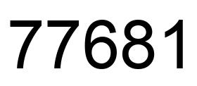 Number 77681 black image