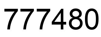Number 777480 black image