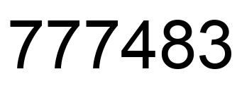 Número 777483 imagen negro