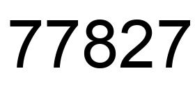 Número 77827 imagen negro