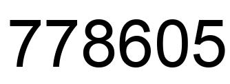 Number 778605 black image