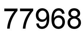 Number 77968 black image