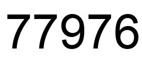 Number 77976 black image