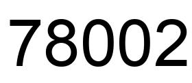 Number 78002 black image