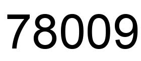 Number 78009 black image
