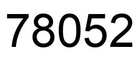 Número 78052 imagen negro