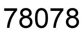 Número 78078 imagen negro