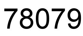 Número 78079 imagen negro