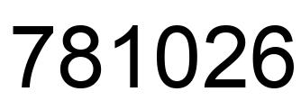 Number 781026 black image