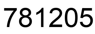 Number 781205 black image