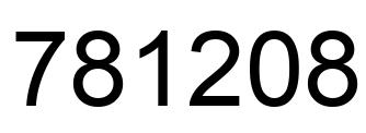 Number 781208 black image