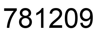 Number 781209 black image