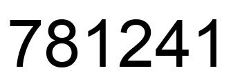 Number 781241 black image