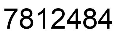 Número 7812484 imagen negro
