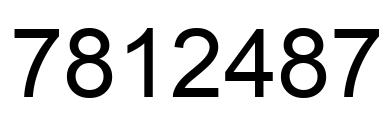 Número 7812487 imagen negro