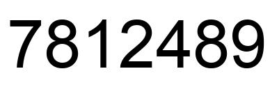 Number 7812489 black image