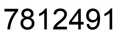 Number 7812491 black image
