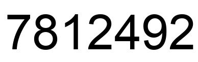 Number 7812492 black image