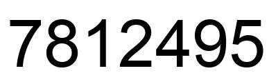 Number 7812495 black image