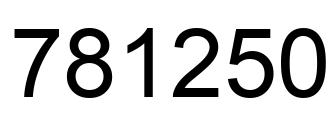 Number 781250 black image
