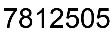 Number 7812505 black image