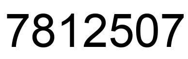 Number 7812507 black image