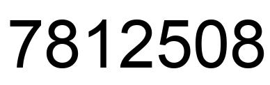 Number 7812508 black image