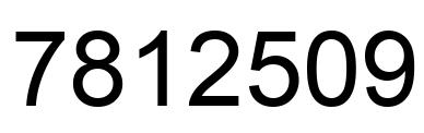 Number 7812509 black image